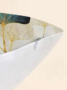 Ginkgo Biloba Print Cushion Cover Without Filler - Multicolor - View 2