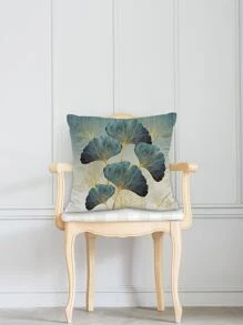 Ginkgo Biloba Print Cushion Cover Without Filler - Multicolor - View 5