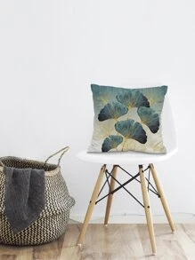 Ginkgo Biloba Print Cushion Cover Without Filler - Multicolor - View 6