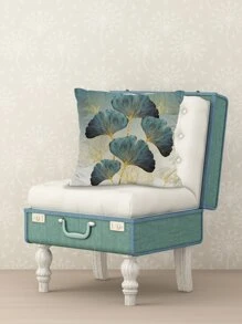 Ginkgo Biloba Print Cushion Cover Without Filler - Multicolor - View 7