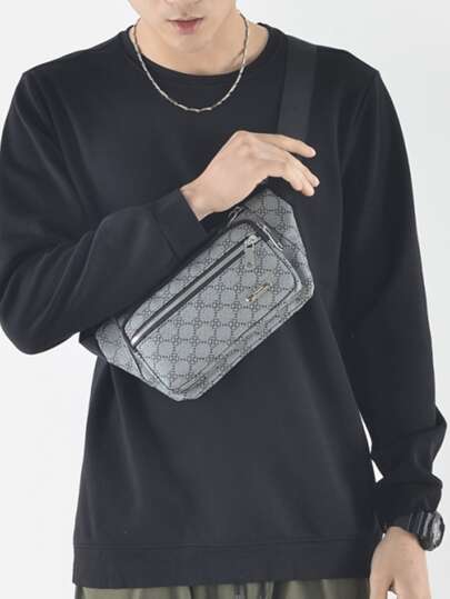 Herr Geometriskt Mönster Bokstavspärr Dekor Midjeväska Bröstväska, Present Till Far Collegeväska Sommar Gammal Pengaväska För Pengling Tonåringar Förstaårsstudenter Gymnasiet Universitet Studenthem Praktisk Multifunktionell Axelväska Utomhus Bärbar Casual Presenter Semester Vintage Resepresenter Bröstväska Sidoväskor Höftväska Presenter Till Väskan Retroväska Alla Hjärtans Dag Alla Hjärtans Dag Essentials Väska Magväska Klistermärken Herr Tillbaka Till Skolan Alla Hjärtans Dag Presenter Vintage Bälte Sommarväska Vårlov Presentväska Pack Bältesväska Vintage Väskor Skolmaterial