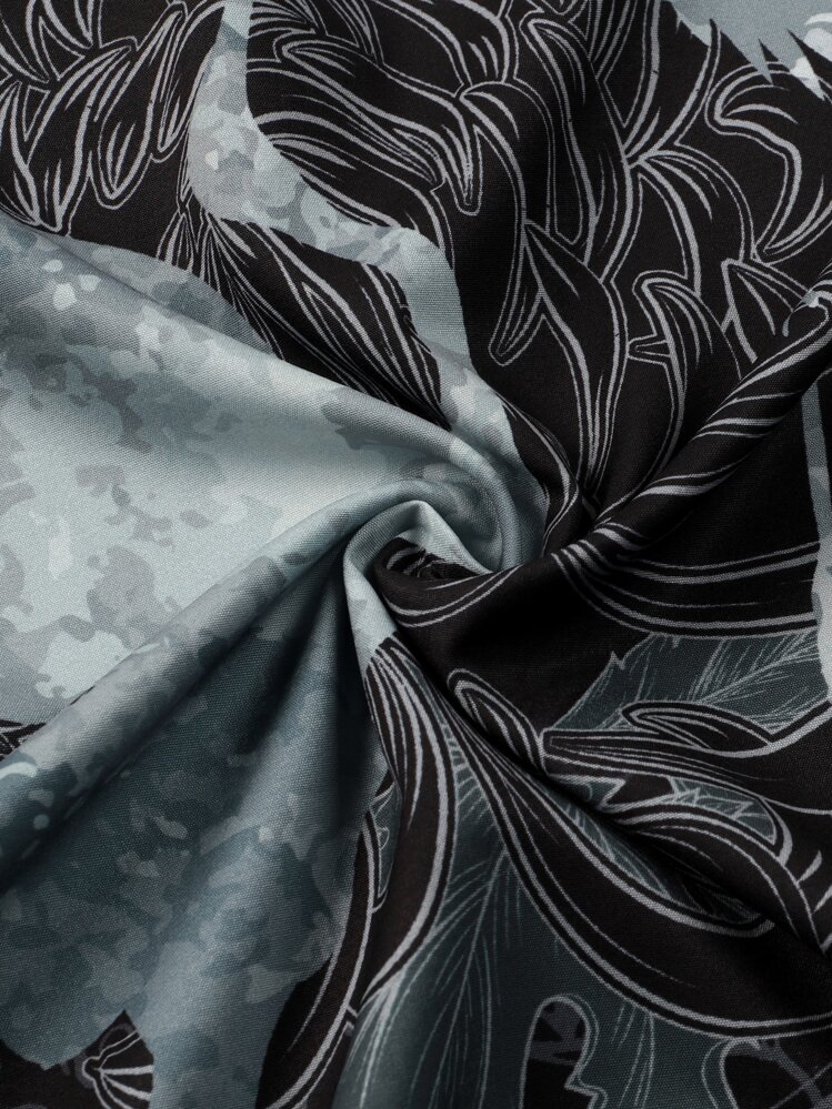 Manfinity LEGND Men Crane Print Kimono & Pants Without Tee - Black - View 4