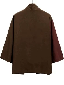 Manfinity Hypemode Men Two Tone Drop Shoulder Kimono Without Tee - Multicolor - View 2