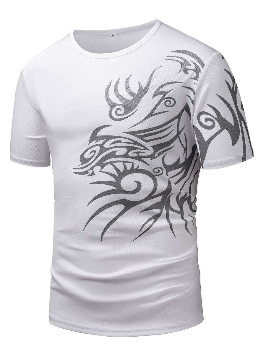 Manfinity Men Graphic Print Tee - White - View 1