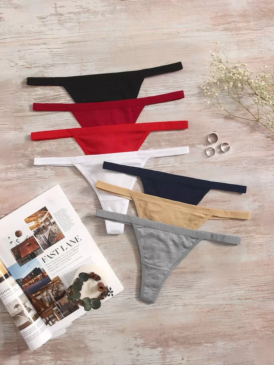 7 gói quần lót G-Strings đơn giản gợi cảm - Nhiều màu - Xem 1