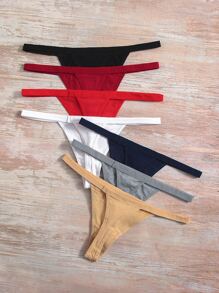 7 gói quần lót G-Strings đơn giản gợi cảm - Nhiều màu - Xem 2