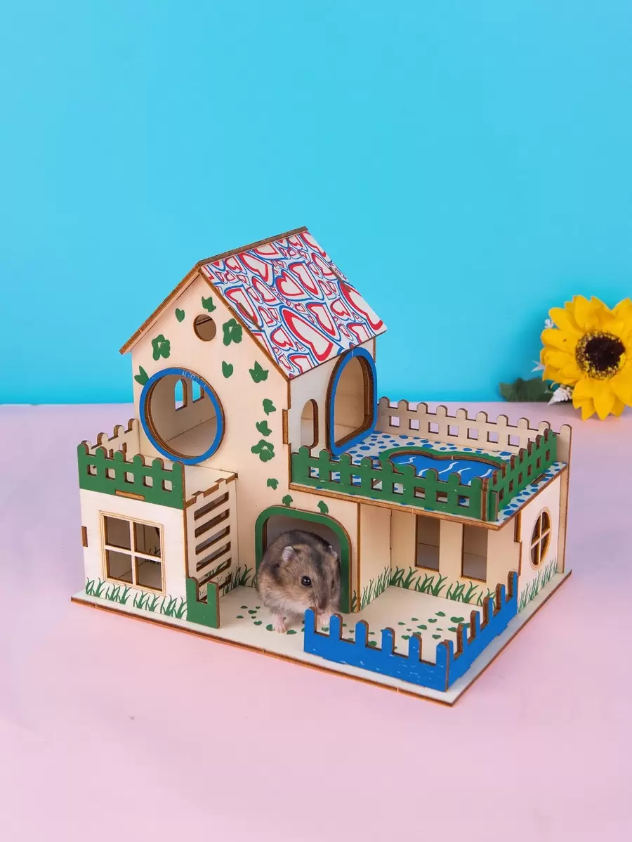 1pc Colorful Hamster House - Multicolor - View 1