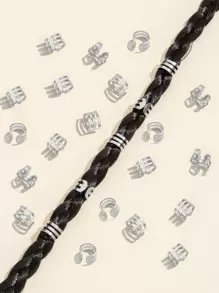 20入組極簡風格電話線髮圈