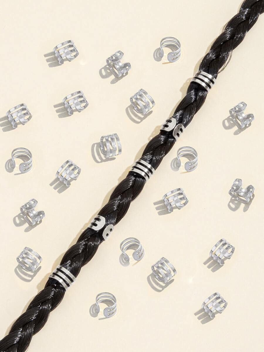 20入組極簡風格電話線髮圈