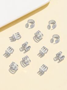 20入組極簡風格電話線髮圈