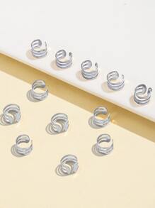 20入組極簡風格電話線髮圈