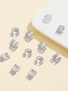 20入組極簡風格電話線髮圈