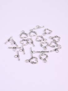 20入組愛心設計DIY吊墜 - Ancient Silver - 查看 2