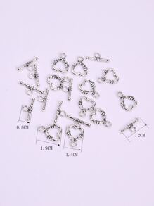 20入組愛心設計DIY吊墜 - Ancient Silver - 查看 3