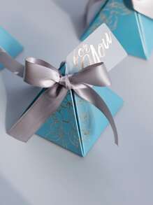 Hộp bao bì trang trí 5 cái cung - Màu xanh nhạt - Xem 3