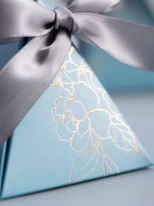 Hộp bao bì trang trí 5 cái cung - Màu xanh nhạt - Xem 4