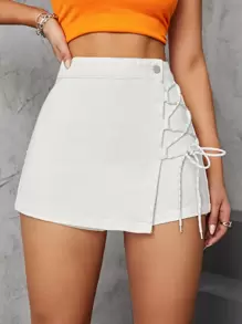 SHEIN Essnce Skort con cordón delantero
