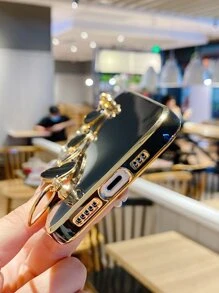 Plain Phone Case With Heart Hand Strap Compatible With IPhone 11,IPhone 13,IPhone 14 Pro Max - Black - View 3