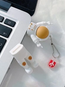 1 pieza Memoria USB astronauta en forma de - Blanco - Ver 2