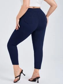 SHEIN Essnce 大碼素色九分緊身褲