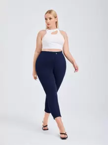 SHEIN Essnce 大碼素色九分緊身褲