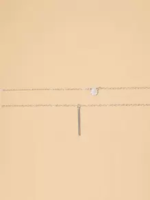 VKME 幾何吊墜多層次項鍊 - 銀色 - 查看 4