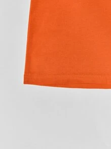 SHEIN Unity Letter Graphic Bodycon Dress - Orange - View 4