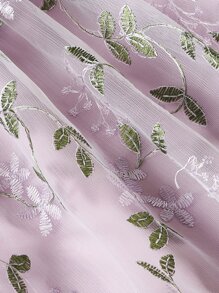 Girls Bow Front Cami Top & Embroidery Mesh Overlay Skirt - Lilac Purple - View 6