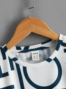 SHEIN Boys Letter Graphic Tee - White - View 4