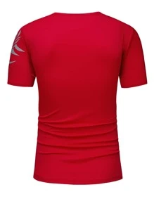Manfinity LEGND Men Lion Print Tee - Red - View 2