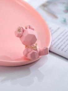 1 件几何兔子装饰最佳礼物 - 粉色 - 查看 2