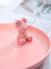 1 件几何兔子装饰最佳礼物 - 粉色 - 查看 3