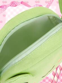ROMWE Kawaii Bolso bandolera con diseño de rana de dibujos animados - Verde - Ver 4