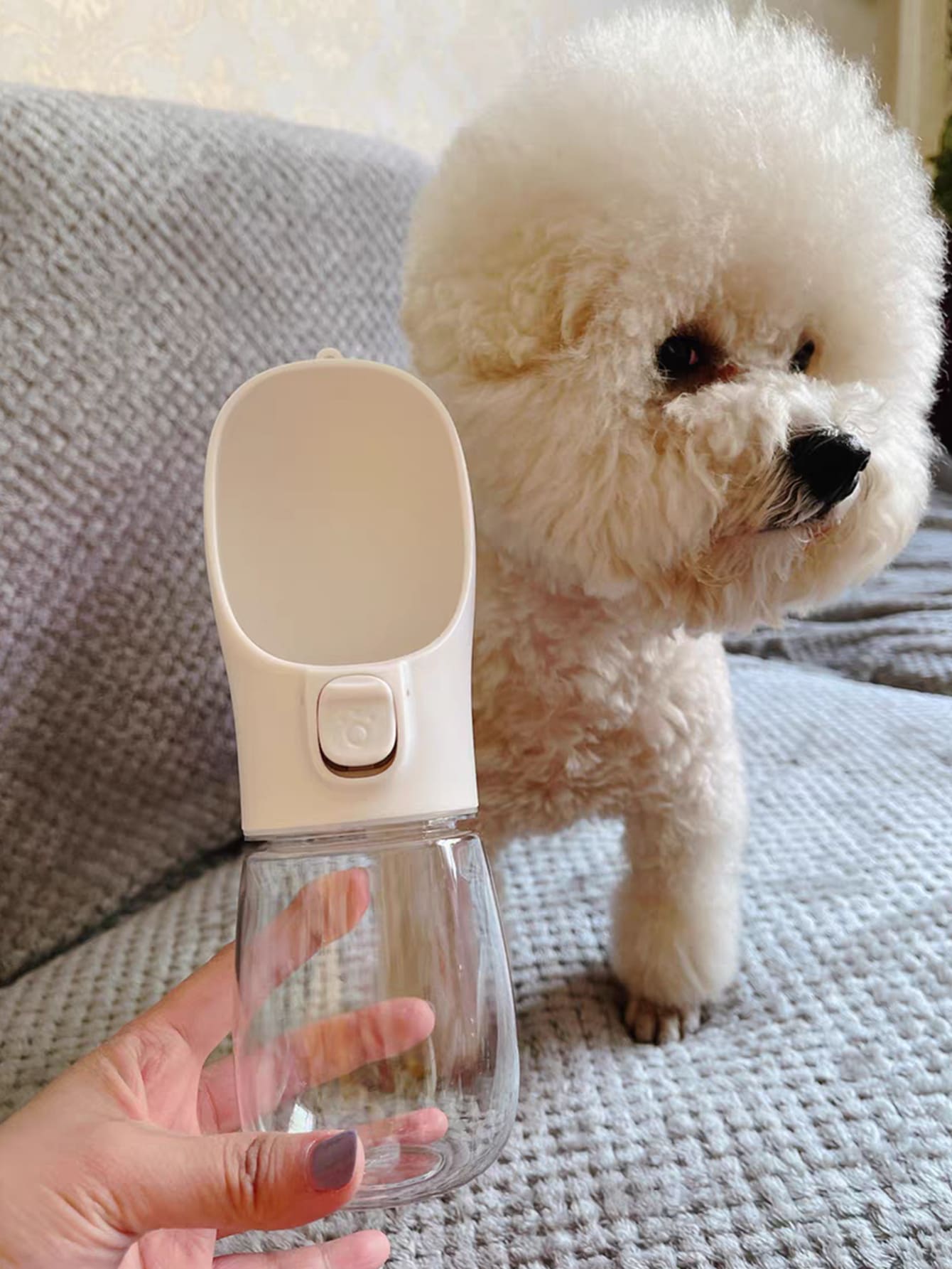 1pc 300ml Pet Water Bottle - White - View 1