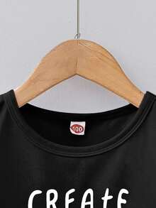 Toddler Boys Letter & Graffiti Print Tee & Shorts - Multicolor - View 3