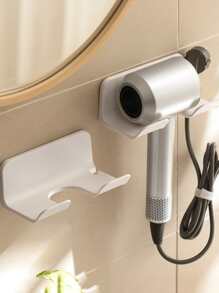 1pc Plain Hair Dryer Holder - White - View 1