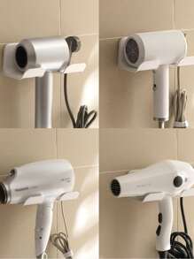 1pc Plain Hair Dryer Holder - White - View 4