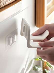 1pc Plain Hair Dryer Holder - White - View 7