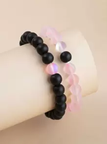 2 cái vòng tay đính cườm cặp đôi - Nhiều màu - Xem 1