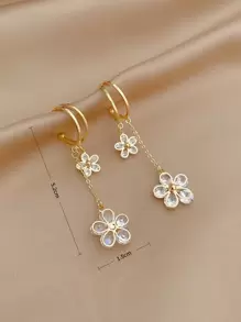 Andkiss Thả hoa tai Khối Zirconia  Hoa - Nhiều màu - Xem 3