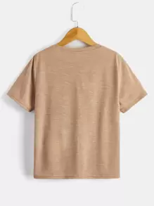 SHEIN 男孩波浪T恤