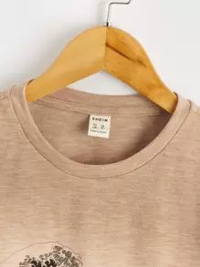 SHEIN 男孩波浪T恤