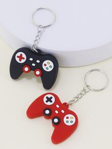 2pcs Men Game Console Charm Keychain - Multicolor - View 2