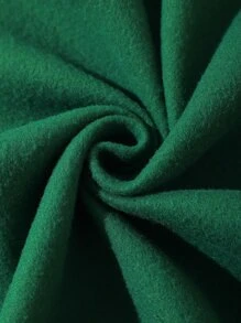 SHEIN EZwear 拉鏈開襟加絨內裏短款連帽衫 - 墨綠色 - 查看 7