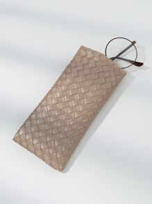 Estuche De Gafas Con Diseño Trenzado - Caqui - Ver 3