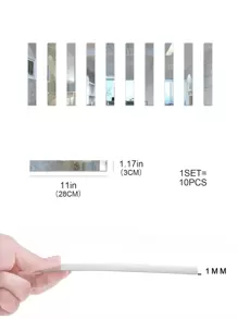 10 cái Gương Dán Tường Bộ - Bạc - Xem 6
