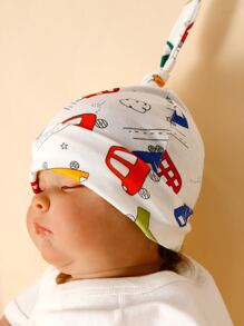 momscare 1 件多色汽车图案襁褓毯和 1 顶帽子，柔软婴儿浴巾，婴儿车盖毯，适合送给每个男孩的温暖礼物，适合家庭和旅行使用爱情人节 - 彩色 - 查看 6