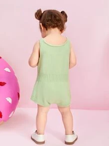 Áo len trẻ em màu trơn Giải trí - Màu xanh Bạc hà - Xem 2