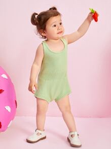 Áo len trẻ em màu trơn Giải trí - Màu xanh Bạc hà - Xem 4