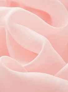 SHEIN MOD Plus Square Neck Puff Sleeve Dress - Baby Pink - View 3